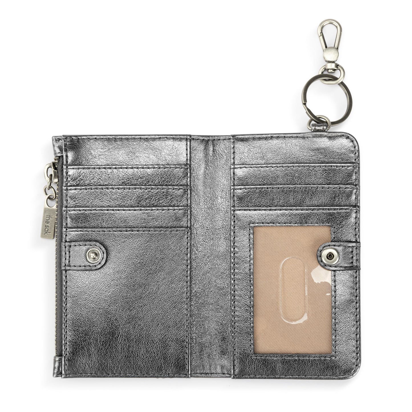 The Sak Encino Card Wallet - Leather - Gunmetal