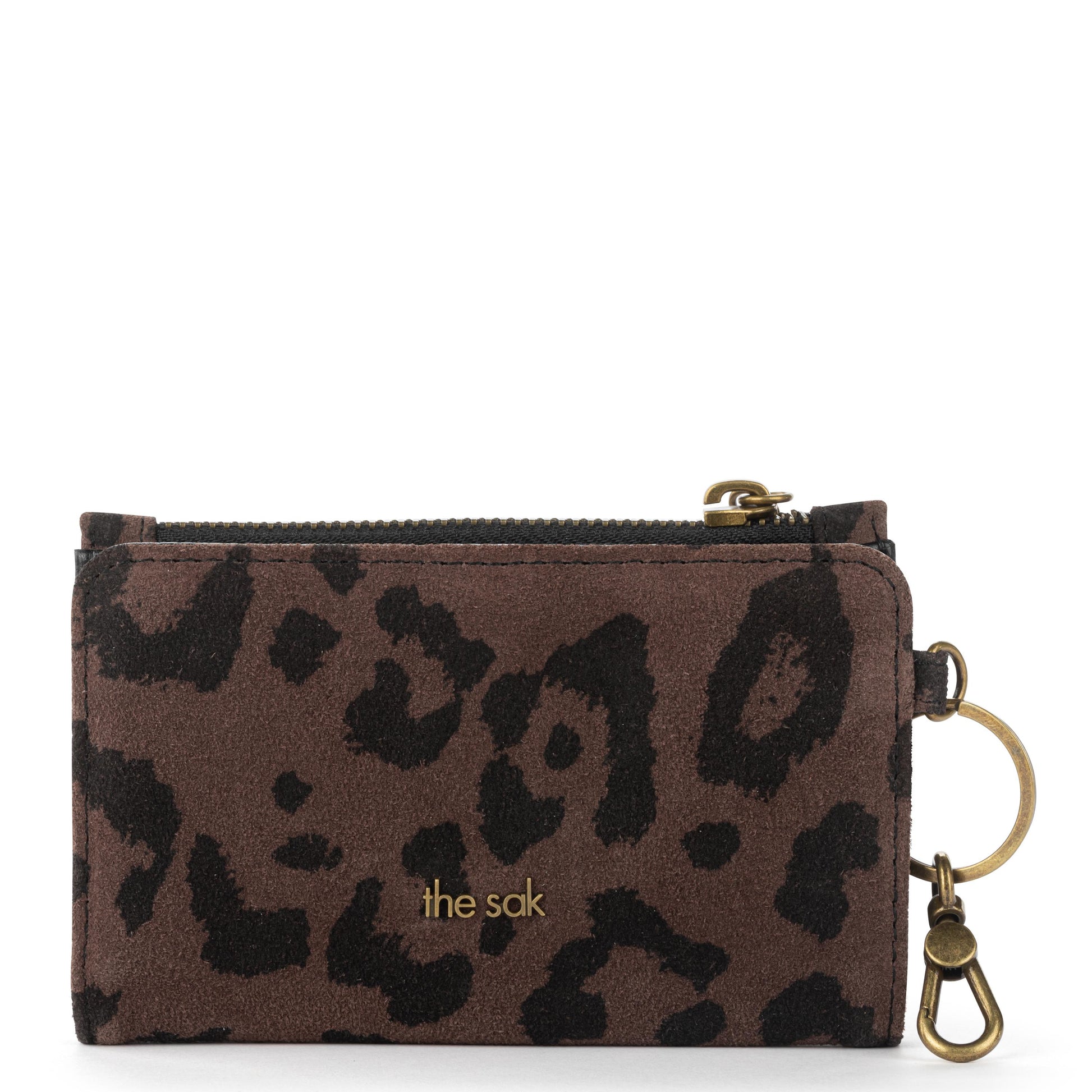 The Sak Encino Card Wallet - Leather - Leopard Suede