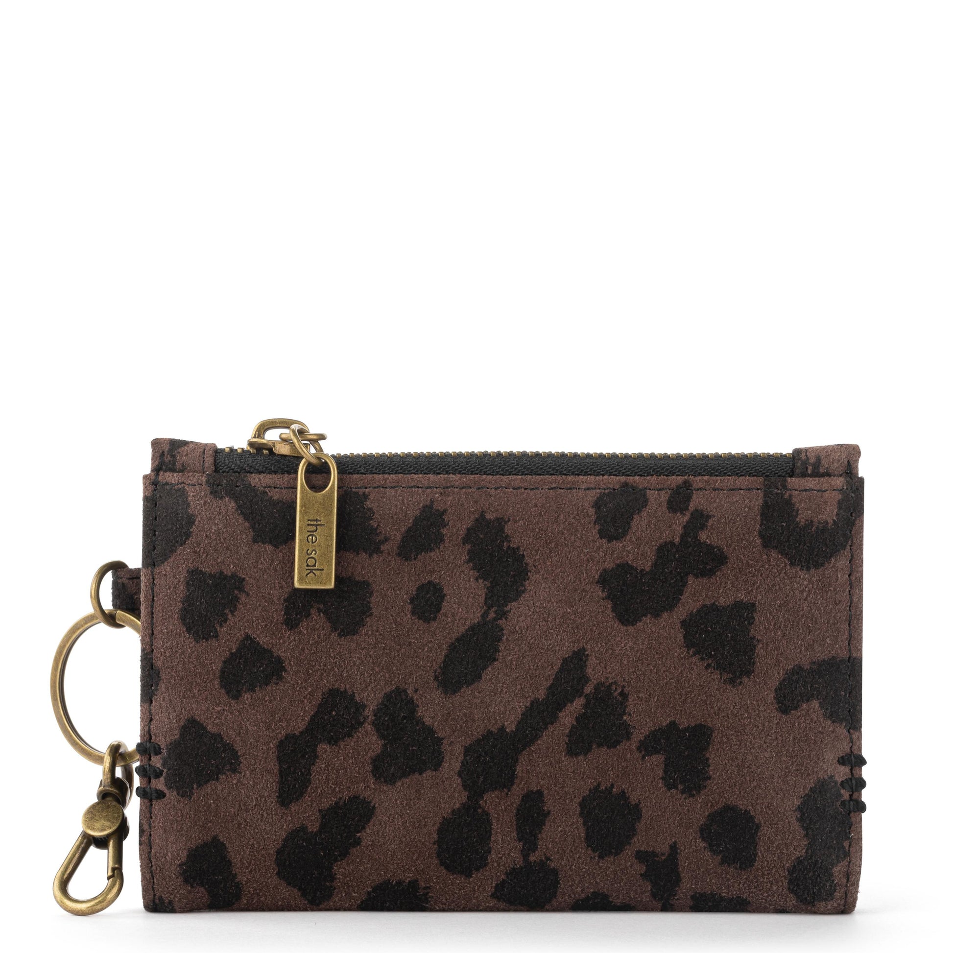 The Sak Encino Card Wallet - Leather - Leopard Suede