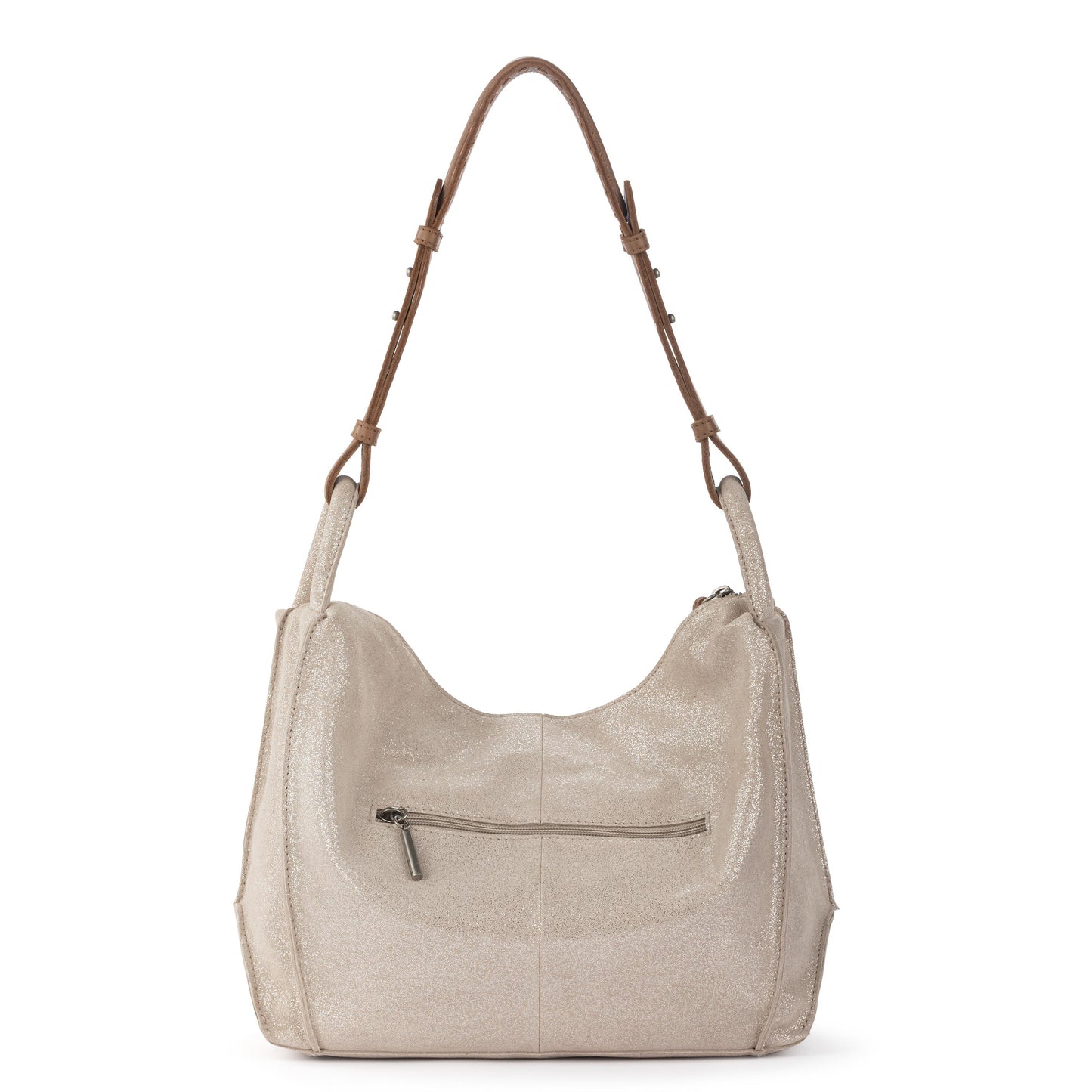 The Sak Los Feliz Slouchy Hobo - Leather - Sand Sparkle Suede