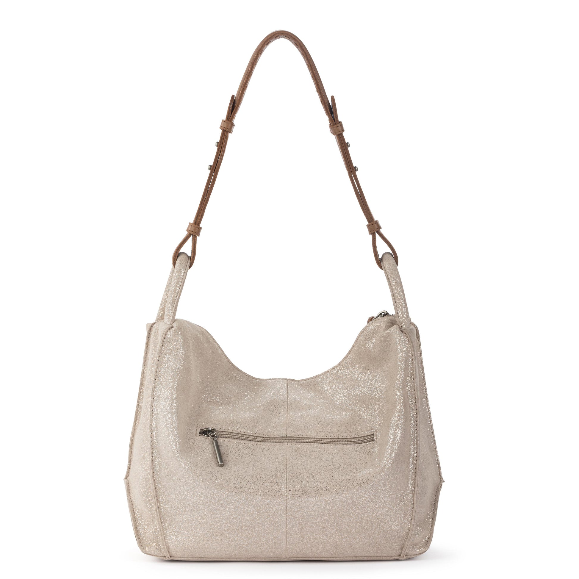 The Sak Los Feliz Slouchy Hobo - Leather - Sand Sparkle Suede