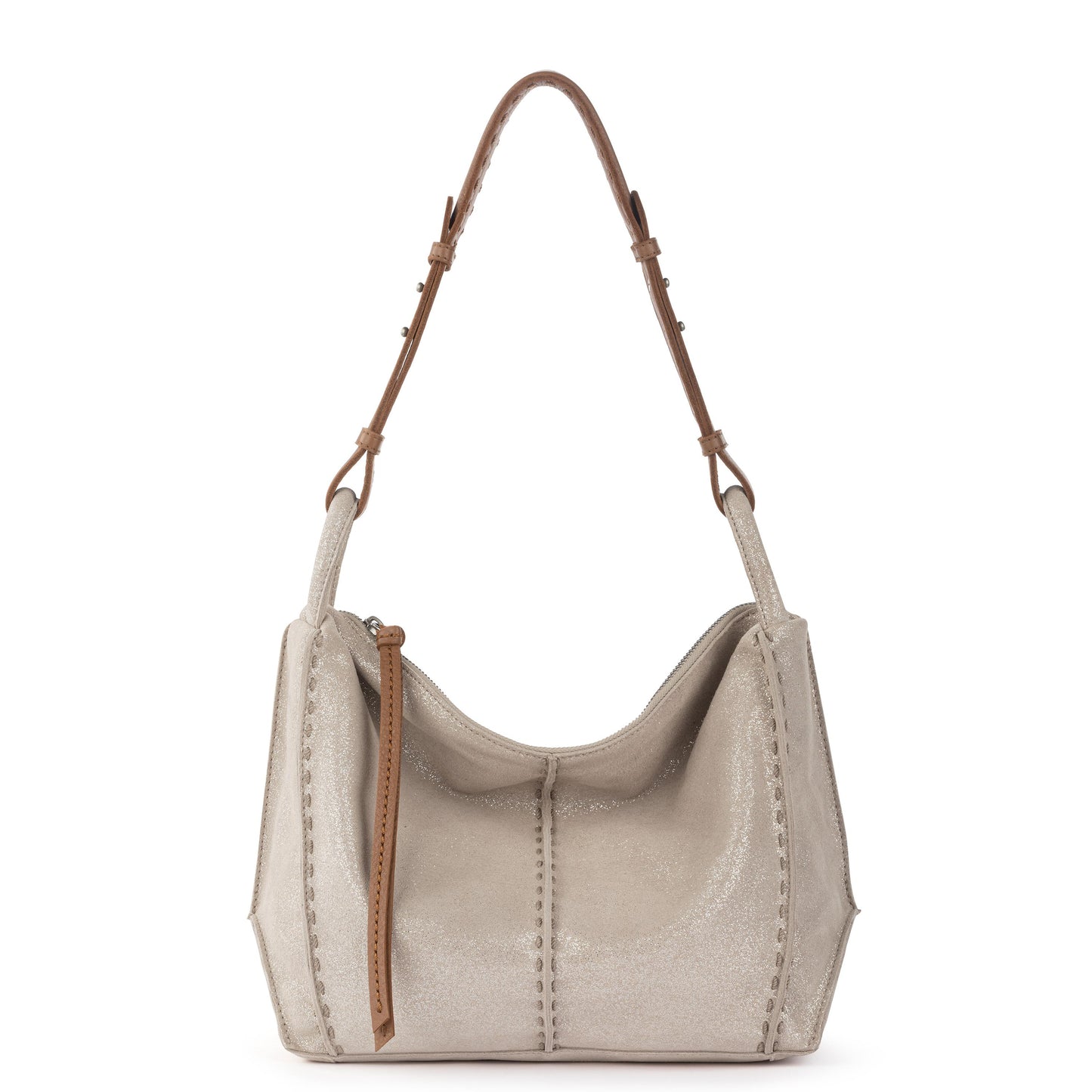 The Sak Los Feliz Slouchy Hobo - Leather - Sand Sparkle Suede