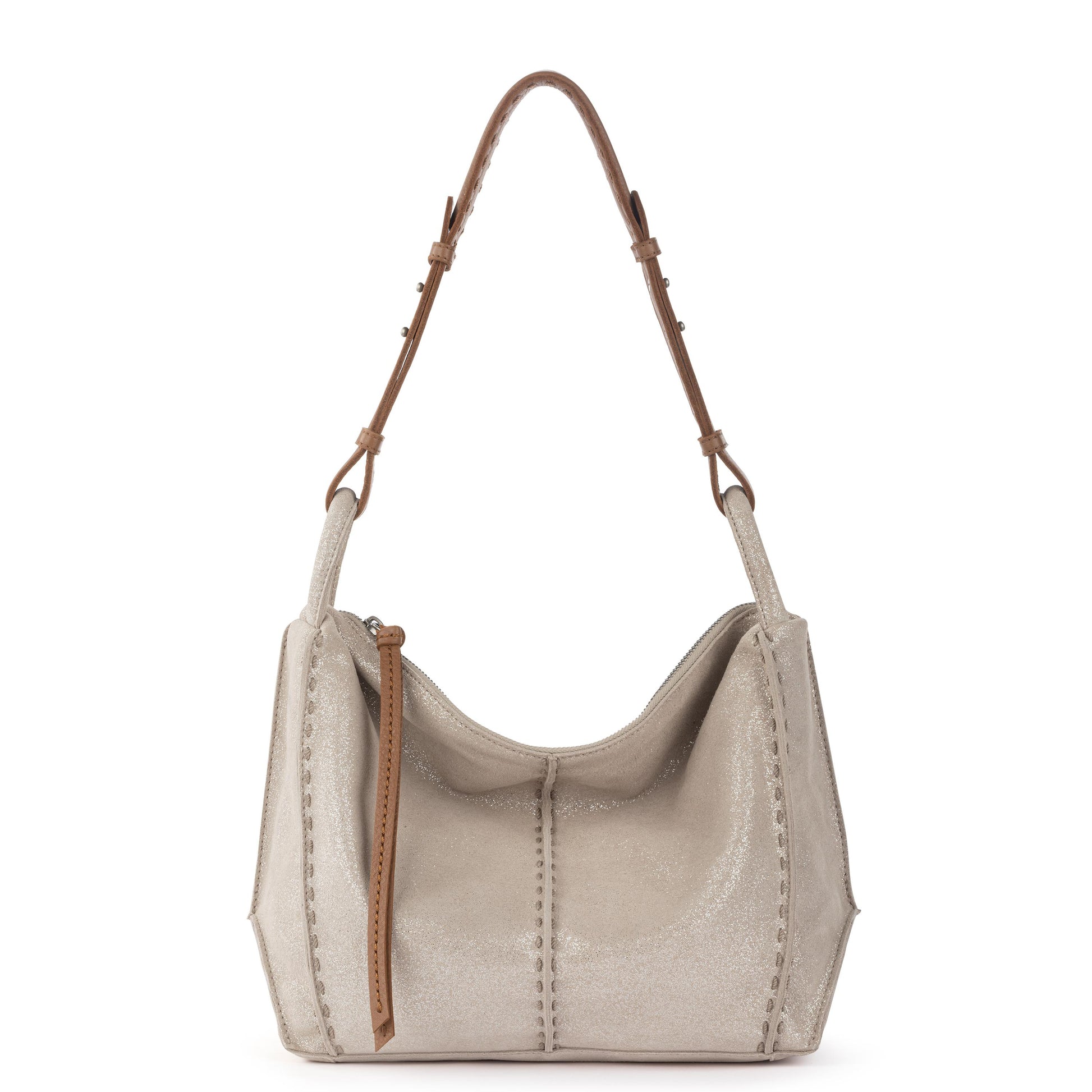 The Sak Los Feliz Slouchy Hobo - Leather - Sand Sparkle Suede