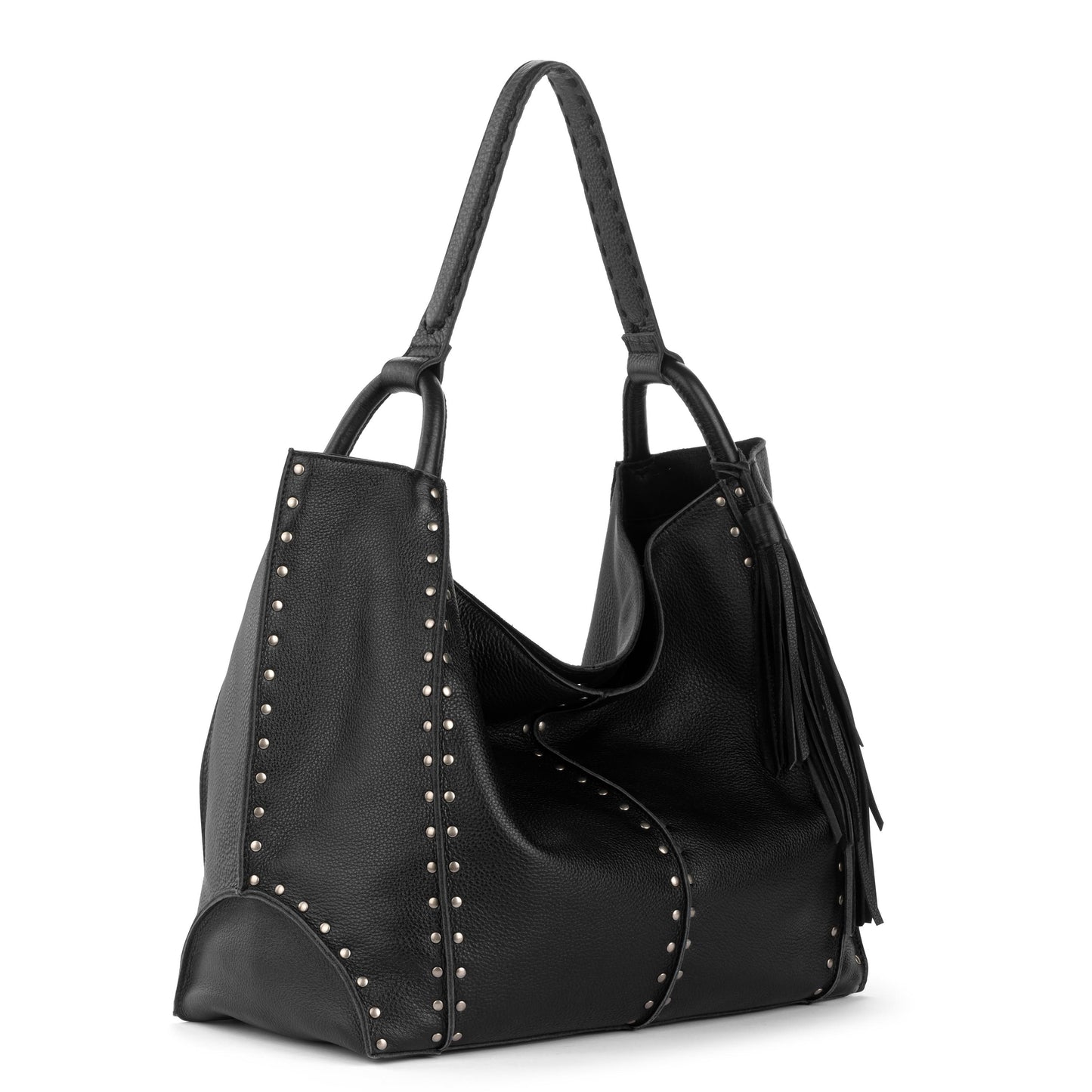 The Sak Los Feliz Large Tote - Leather - Black Silver Stud
