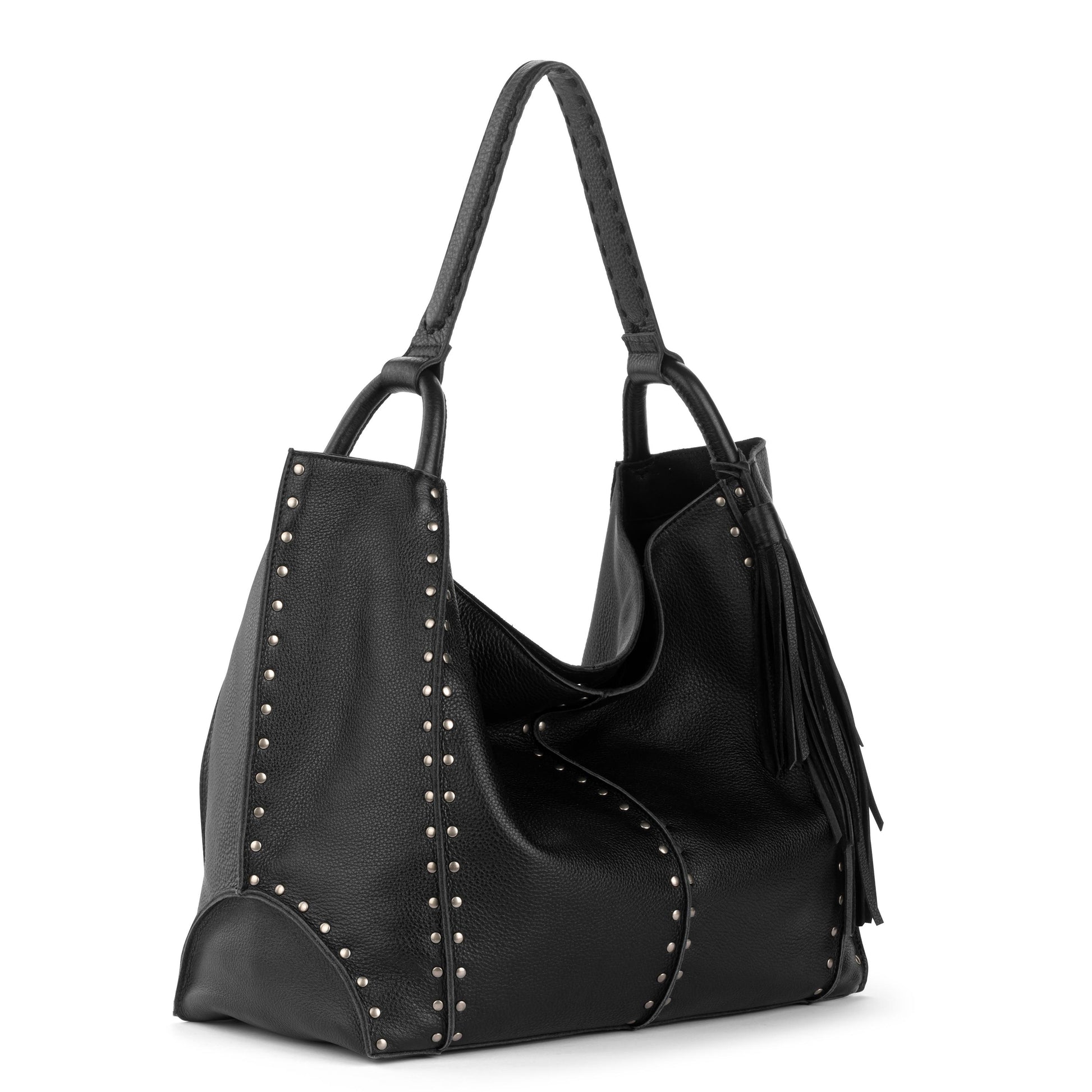The Sak Los Feliz Large Tote - Leather - Black Silver Stud