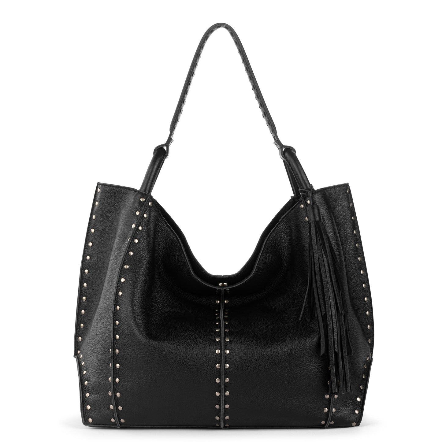 The Sak Los Feliz Large Tote - Leather - Black Silver Stud