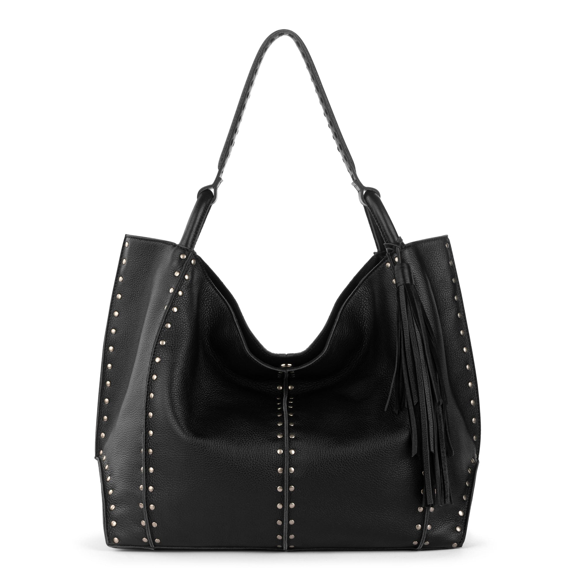The Sak Los Feliz Large Tote - Leather - Black Silver Stud