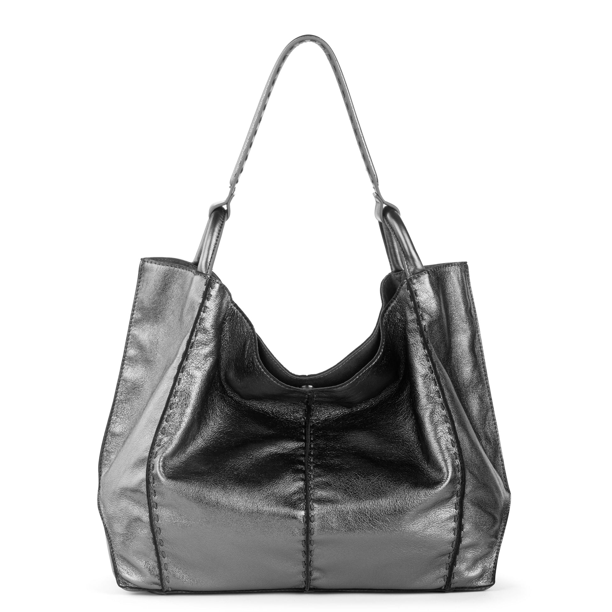 The Sak Los Feliz Large Tote - Leather - Gunmetal