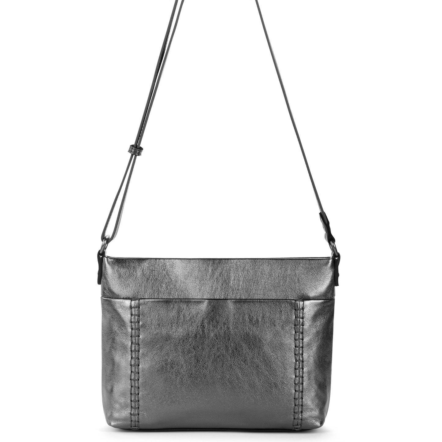 The Sak Melrose Leather Soft Crossbody - Leather - Gunmetal