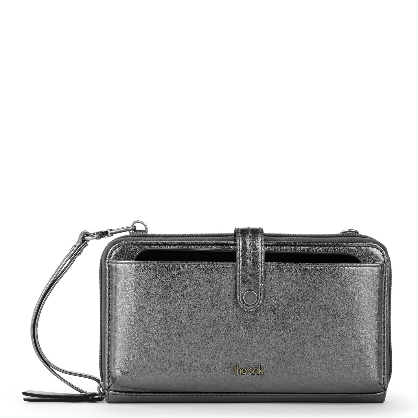 The Sak Iris Large Smartphone Crossbody - Leather - Gunmetal