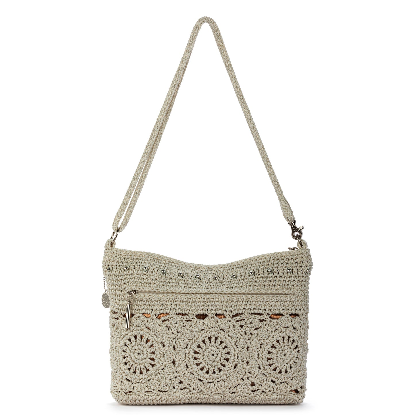 The Sak Lumi Crossbody Crochet - Natural Grey Medallion