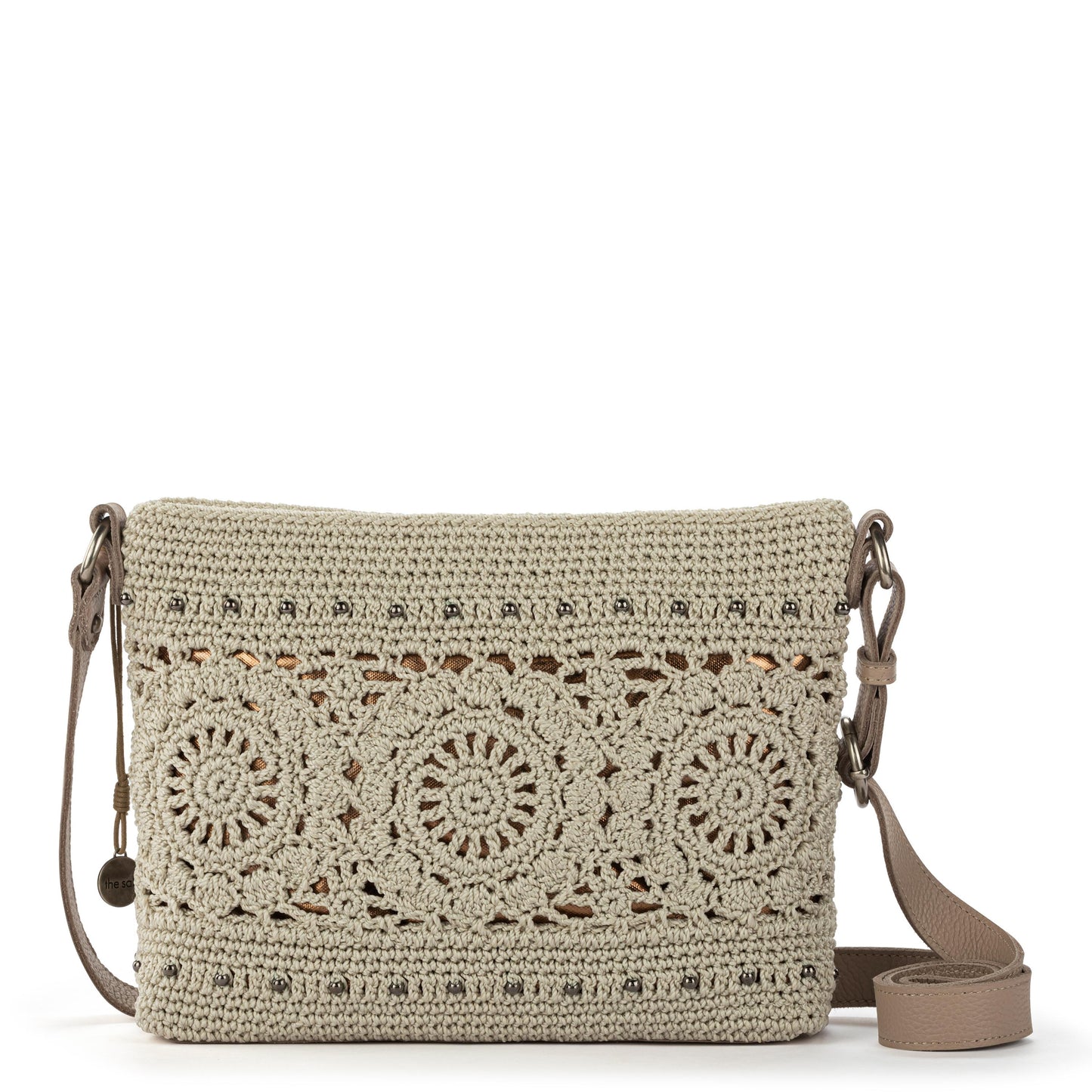 The Sak Melrose Crossbody Crochet - Natural Grey Medallion