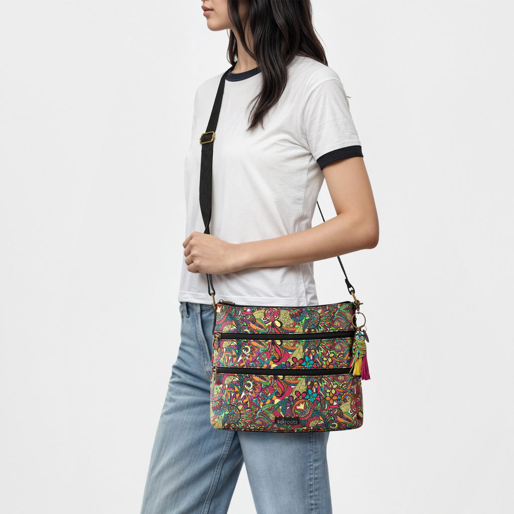 Sakroots Basic Crossbody - Canvas - Rainbow Spirit Desert