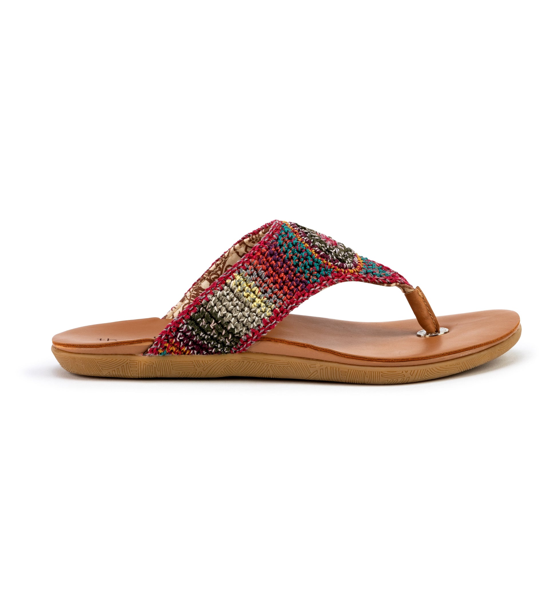 The Sak Shana Thong Sandals Crochet - |Sunset Stripe With Tobacco Batik|