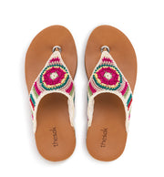 Shana Sandal - Hand Crochet - Seashore Stripe With Boho Wanderlust