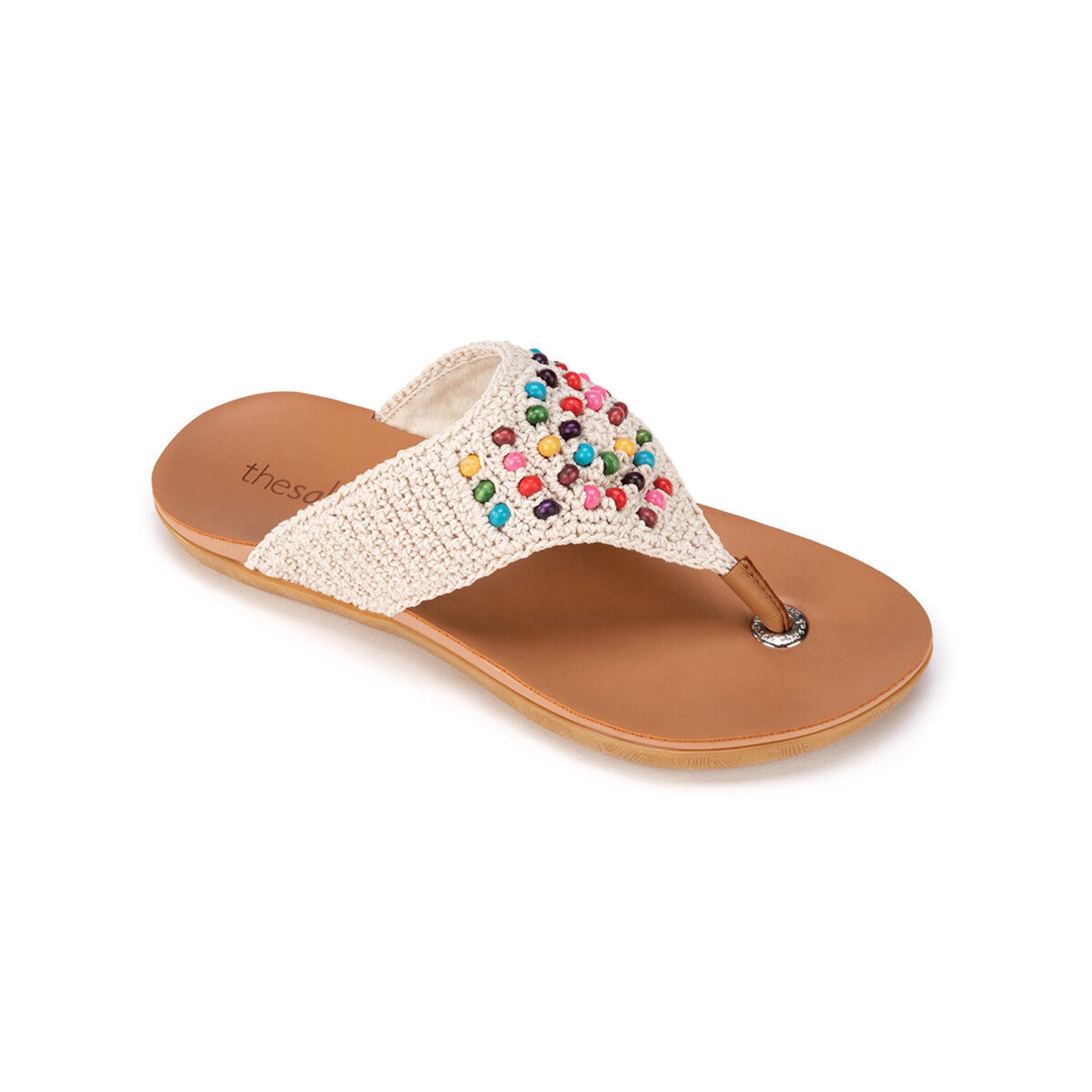 The Sak Shana Sandals Crochet - |Ecru Bali Bead|