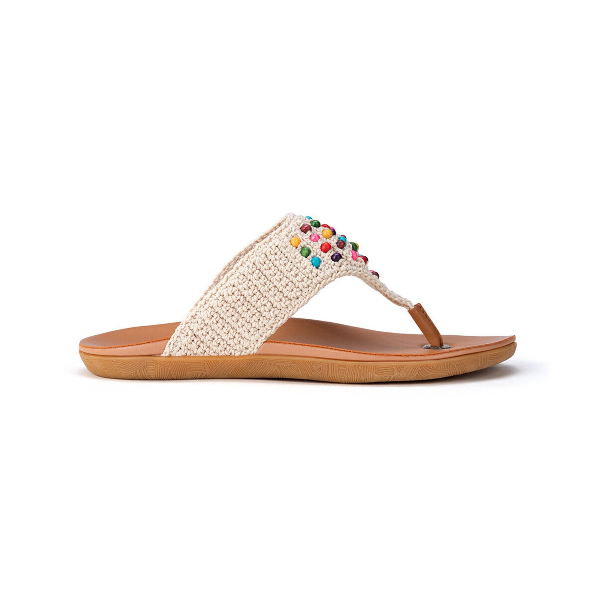 The Sak Shana Sandals Crochet - |Ecru Bali Bead|