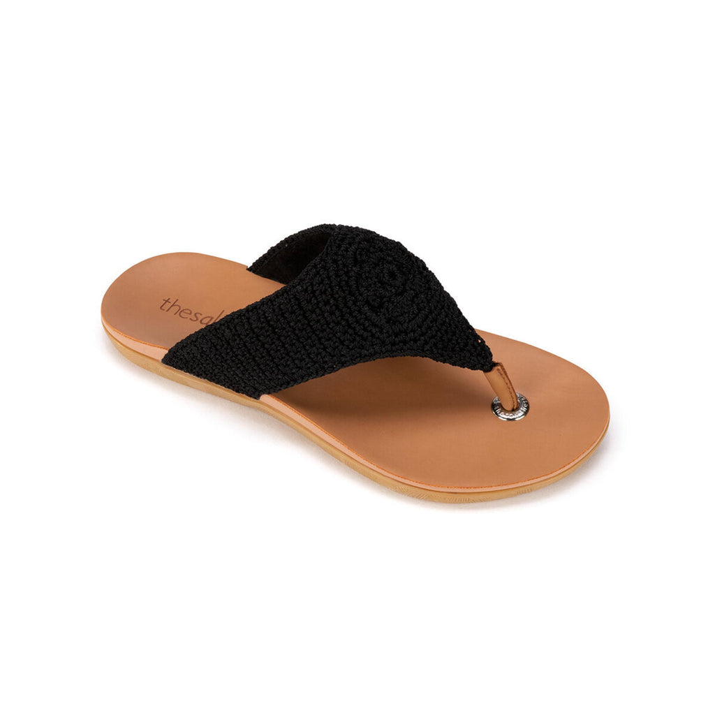 The Sak Shana Sandal - Hand Crochet - Black