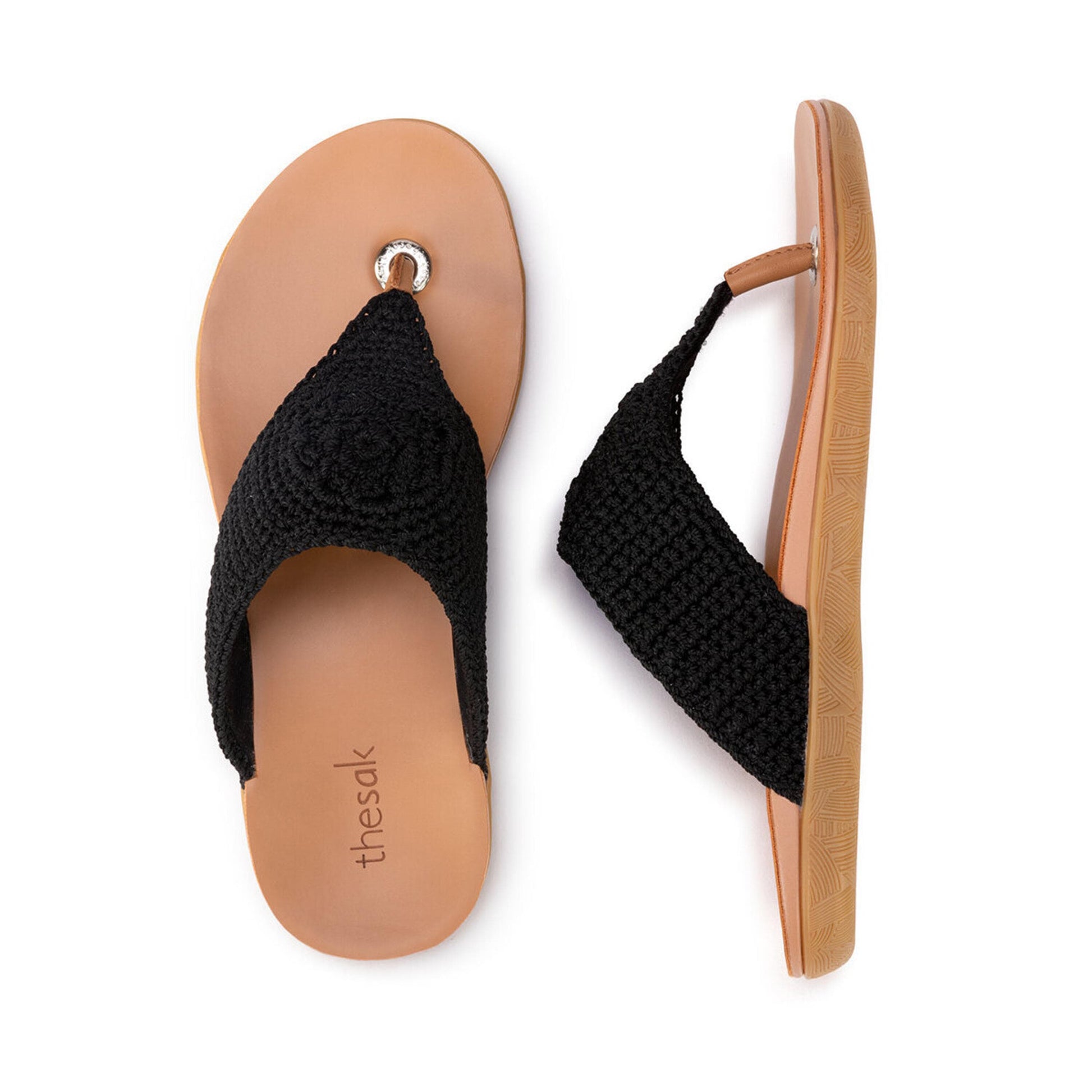 The Sak Shana Sandals Crochet - |Black|