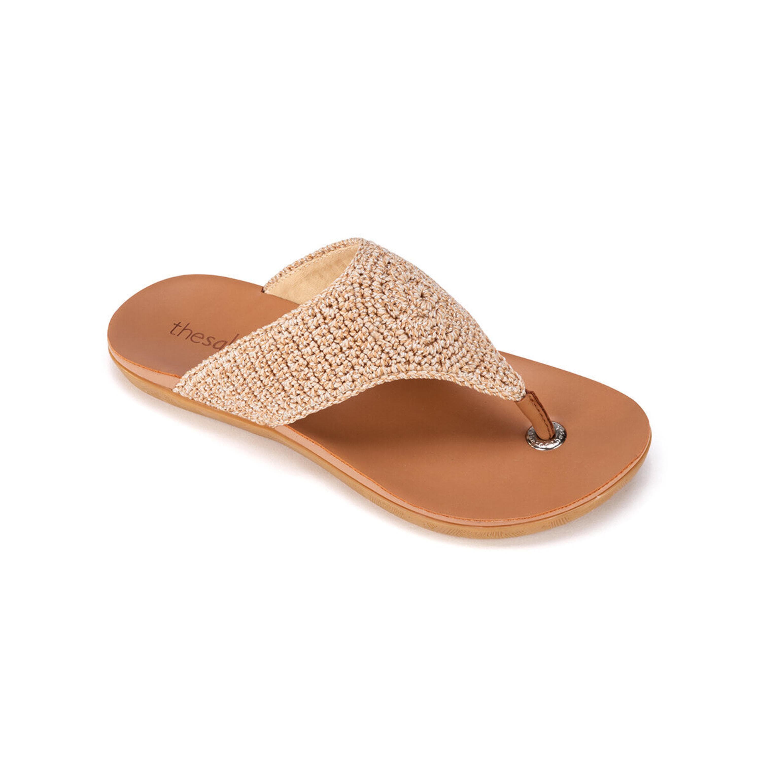 The Sak Shana Sandal - Hand Crochet - Bamboo Stripe