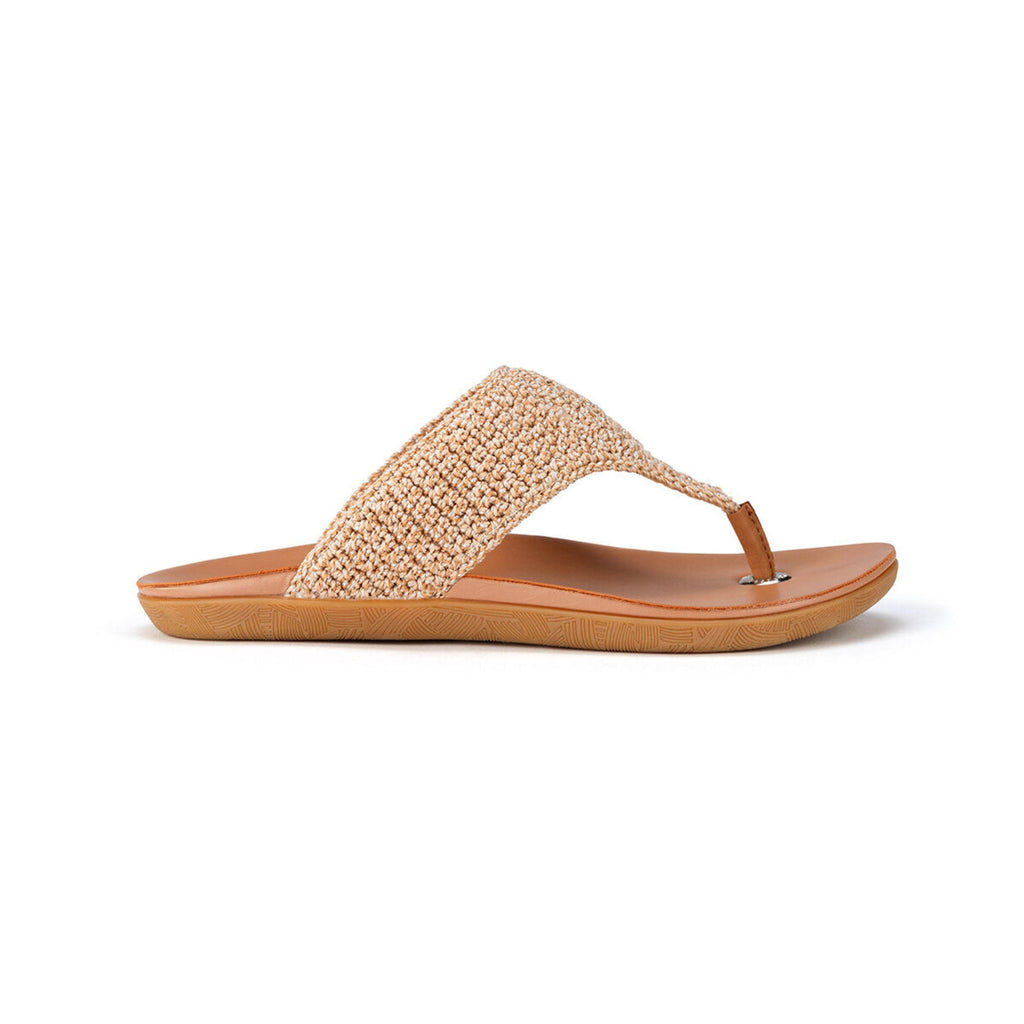 The Sak Shana Sandal - Hand Crochet - Bamboo Stripe