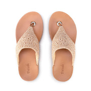 Shana Sandal - Hand Crochet - Bamboo Stripe