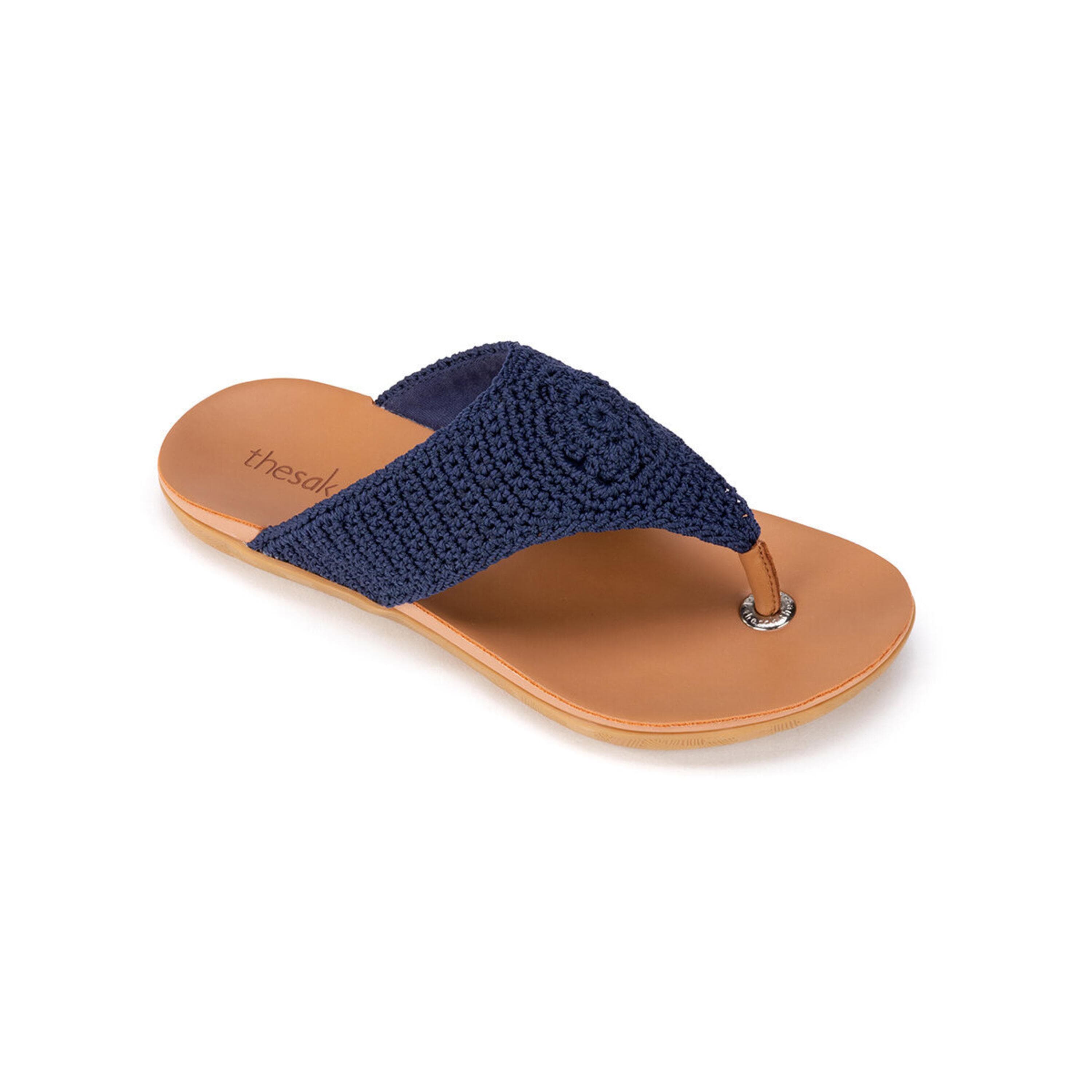 The Sak Shana Sandal - Hand Crochet - Denim