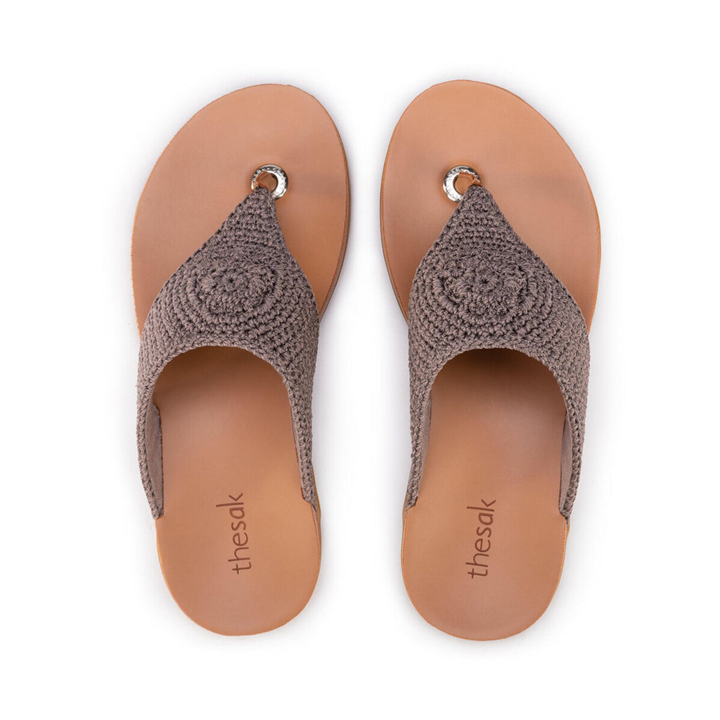 The Sak Shana Sandal - Hand Crochet - Mushroom