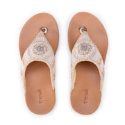 Shana Sandal - Hand Crochet - Sand Stripe