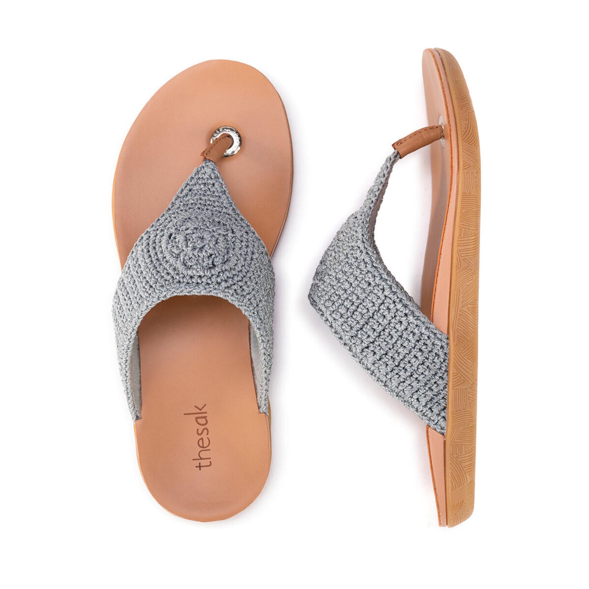 The Sak Shana Sandals Crochet - |Dove Sparkle|