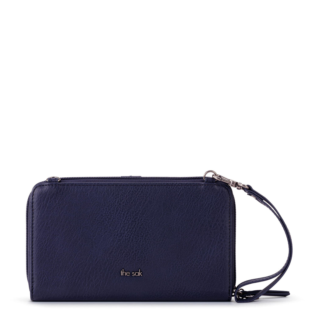 The Sak Iris Smartphone Wallet - Hand Crochet - Denim