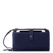 Iris Smartphone Wallet - Hand Crochet - Denim