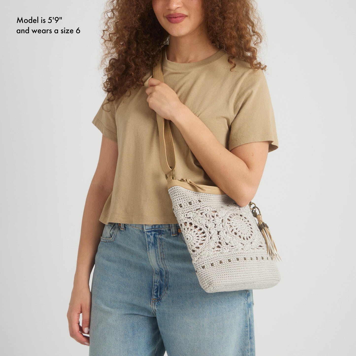 The Sak Lucia Crossbody Crochet - |Natural Medallion|