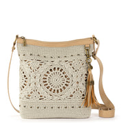 Lucia Crossbody - Hand Crochet - Natural Medallion