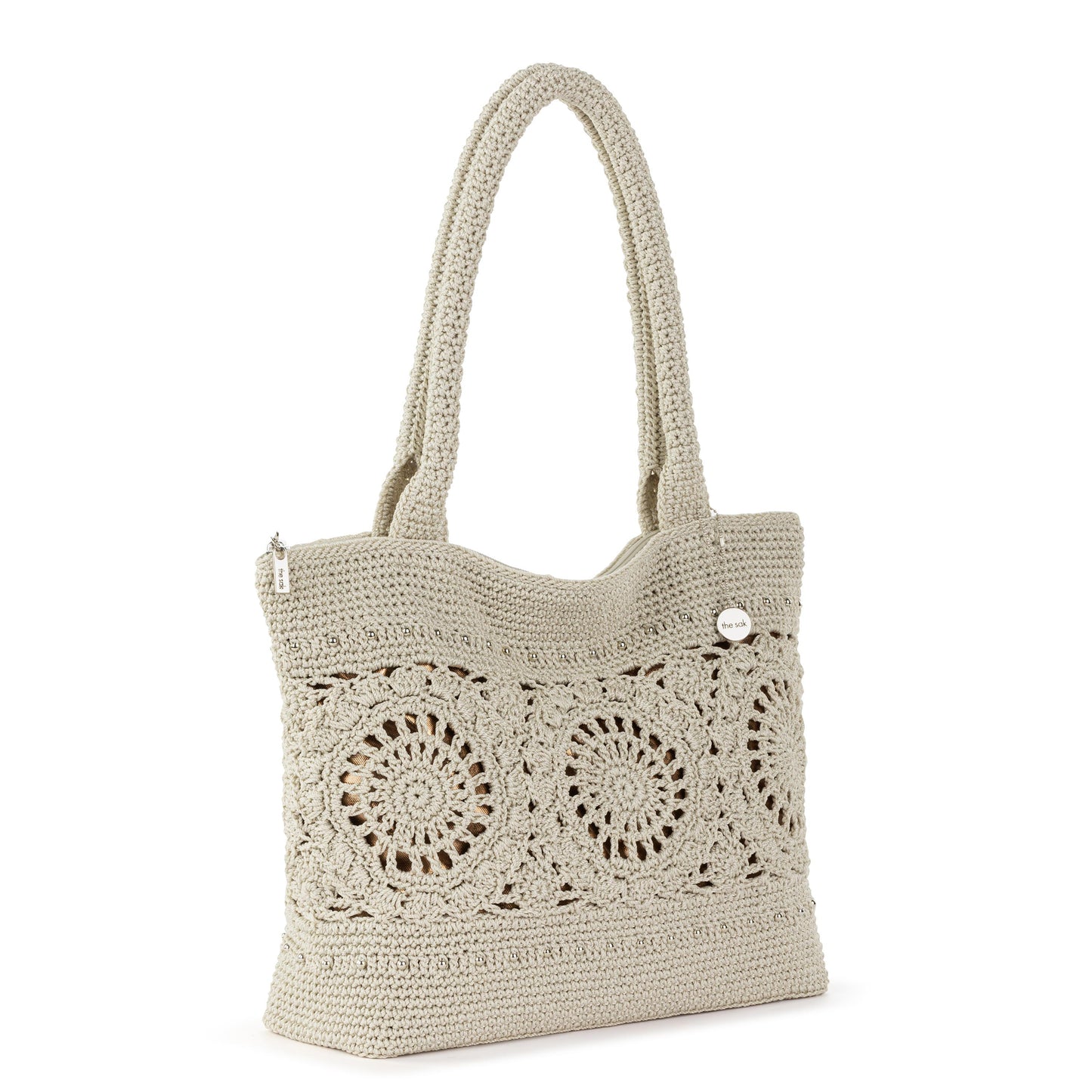 The Sak Crafted Classics Carryall Crochet - |Natural Medallion|