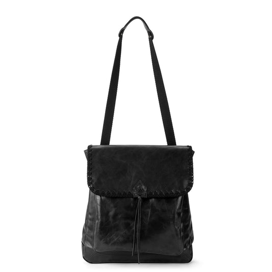 The Sak Ventura Convertible Backpack II Leather - |Black Crochet|