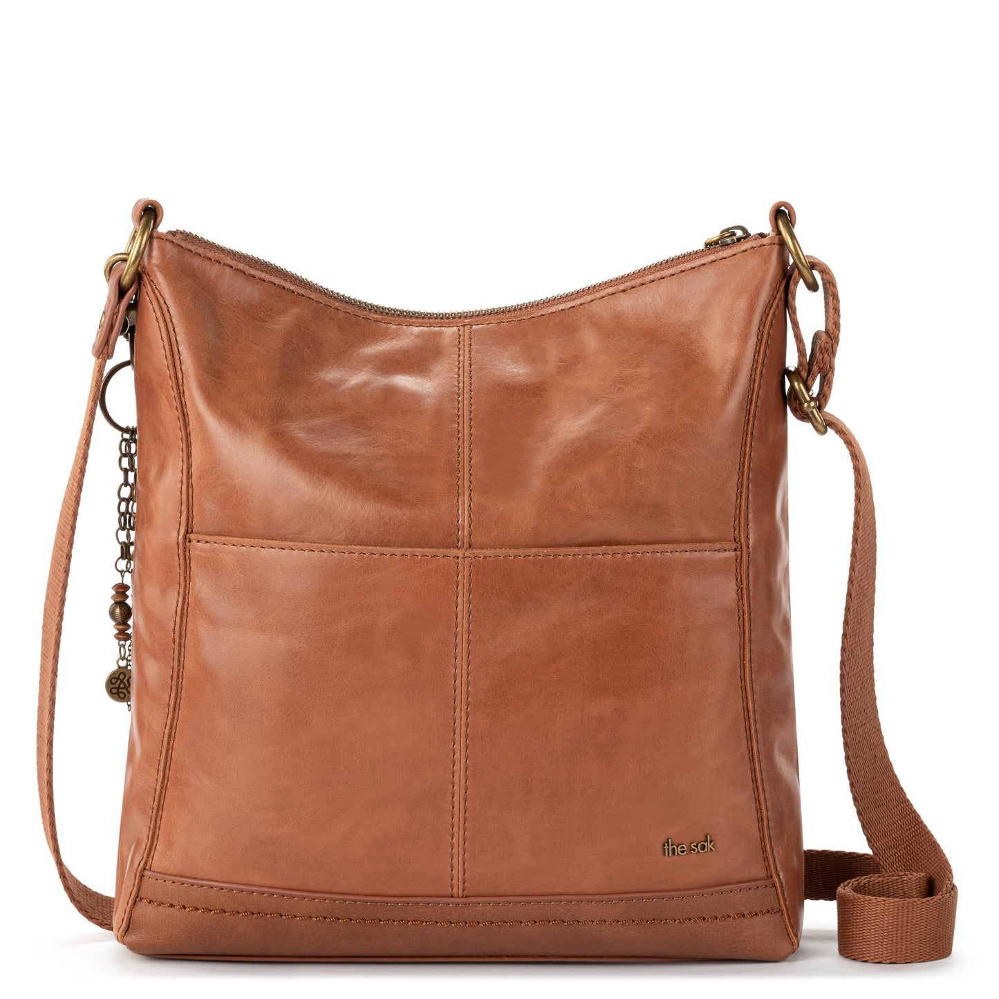 The Sak Lucia Crossbody Leather - |Tobacco Floral Embossed|