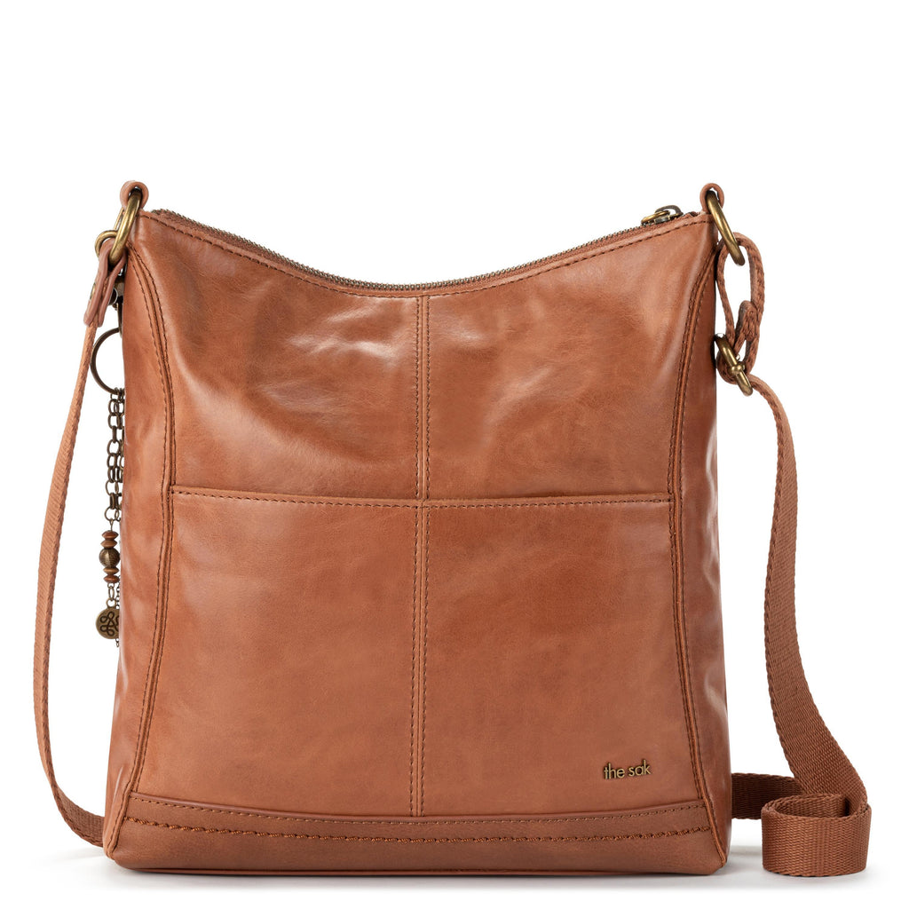 The Sak Lucia Crossbody - Leather - Tobacco Floral Embossed
