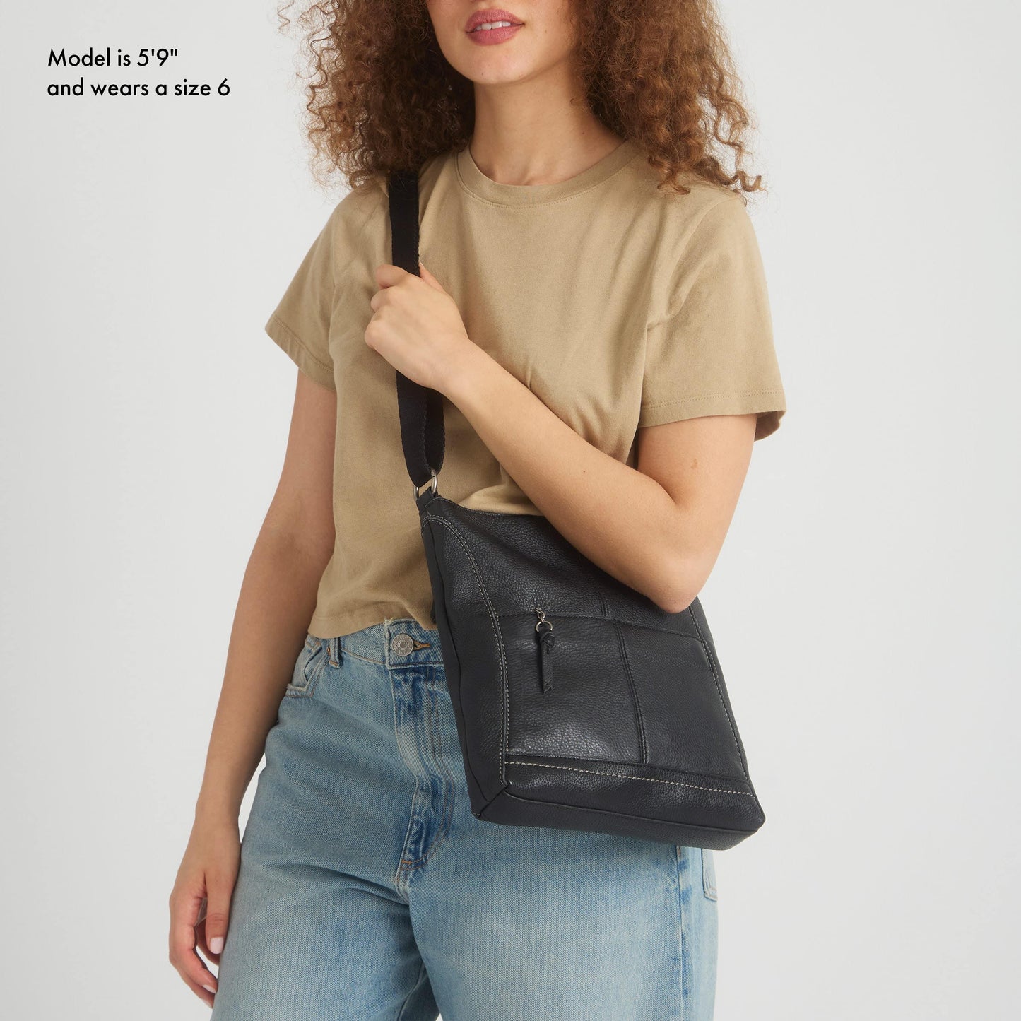 The Sak Lucia Crossbody Leather - |Black|