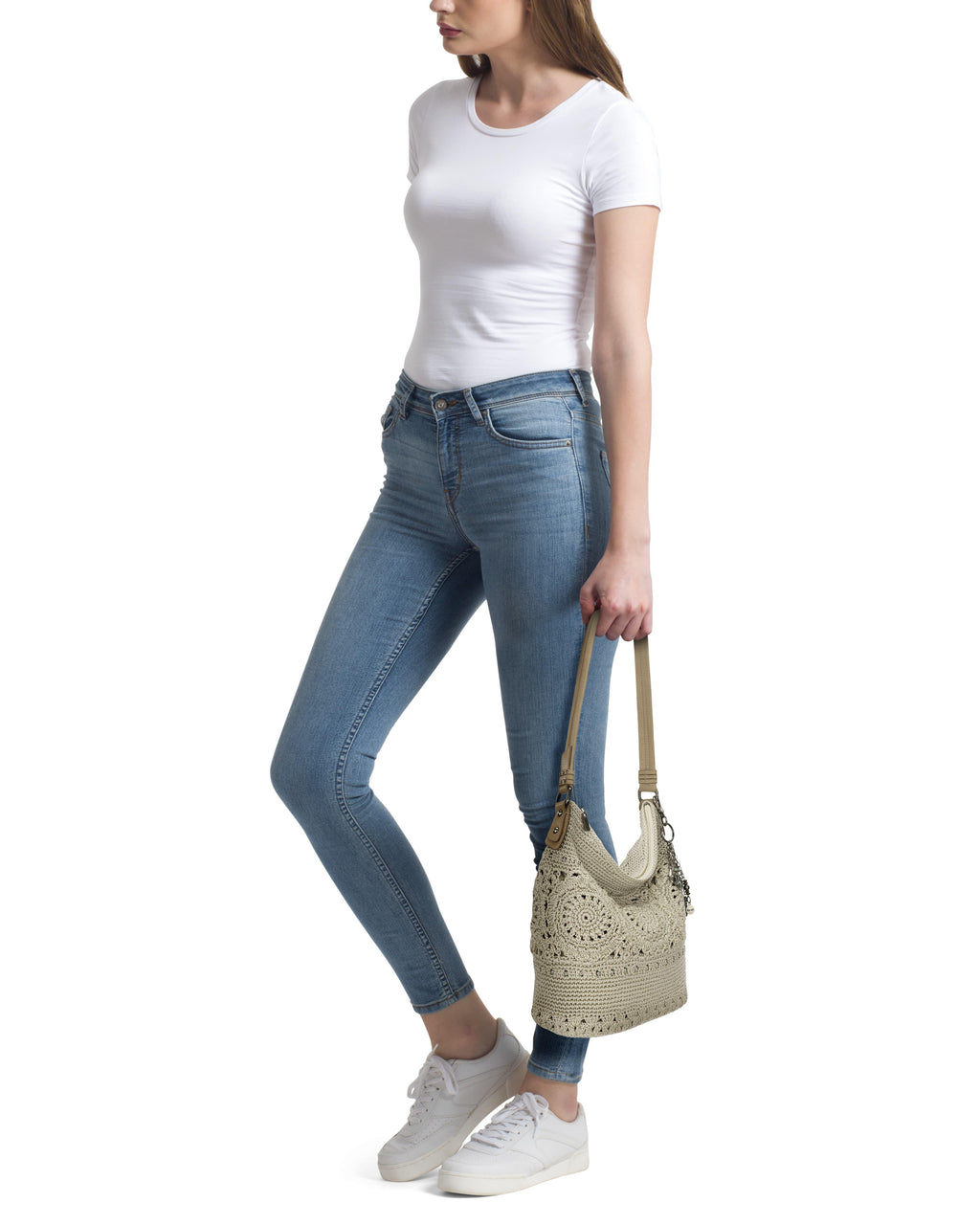 The Sak Sequoia Hobo - Hand Crochet - Natural Medallion