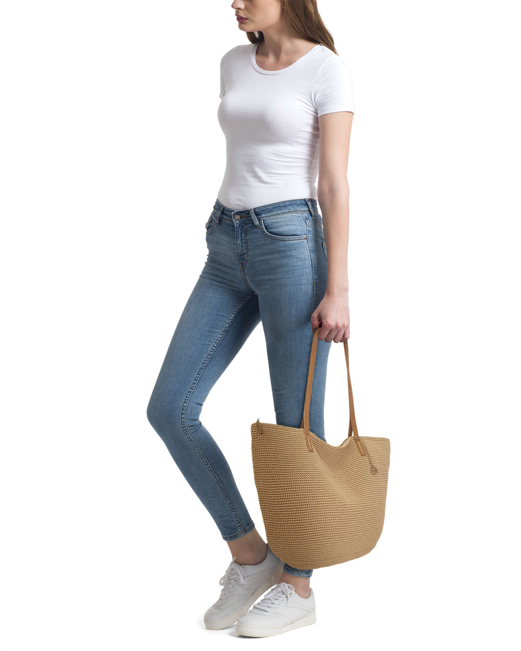 The Sak Faye Large Tote - Hand Crochet - Bamboo
