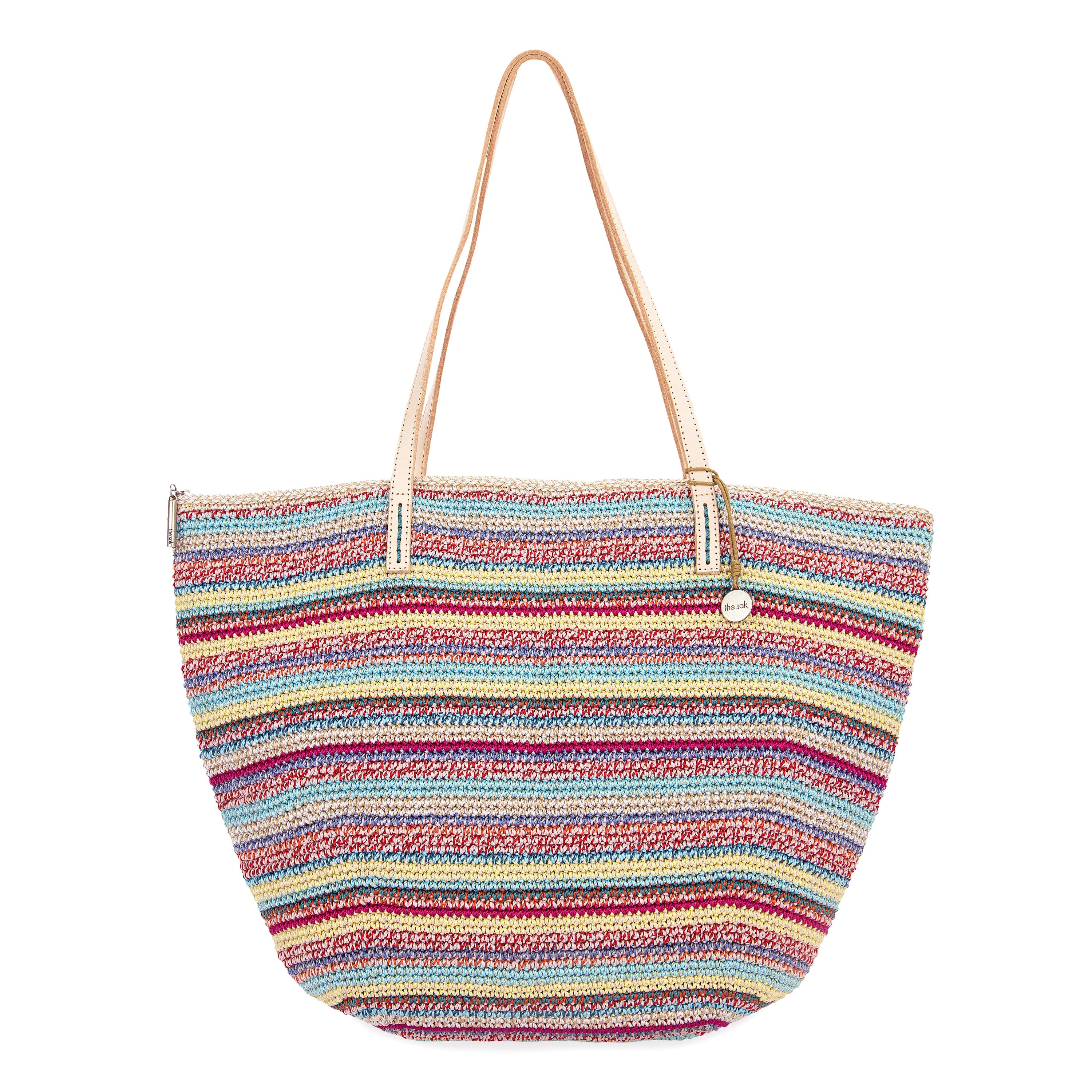The Sak Faye Large Tote - Hand Crochet - Eden Stripe