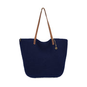 Faye Large Tote - Hand Crochet - Denim
