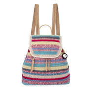 Sayulita Backpack - Hand Crochet - Eden Stripe
