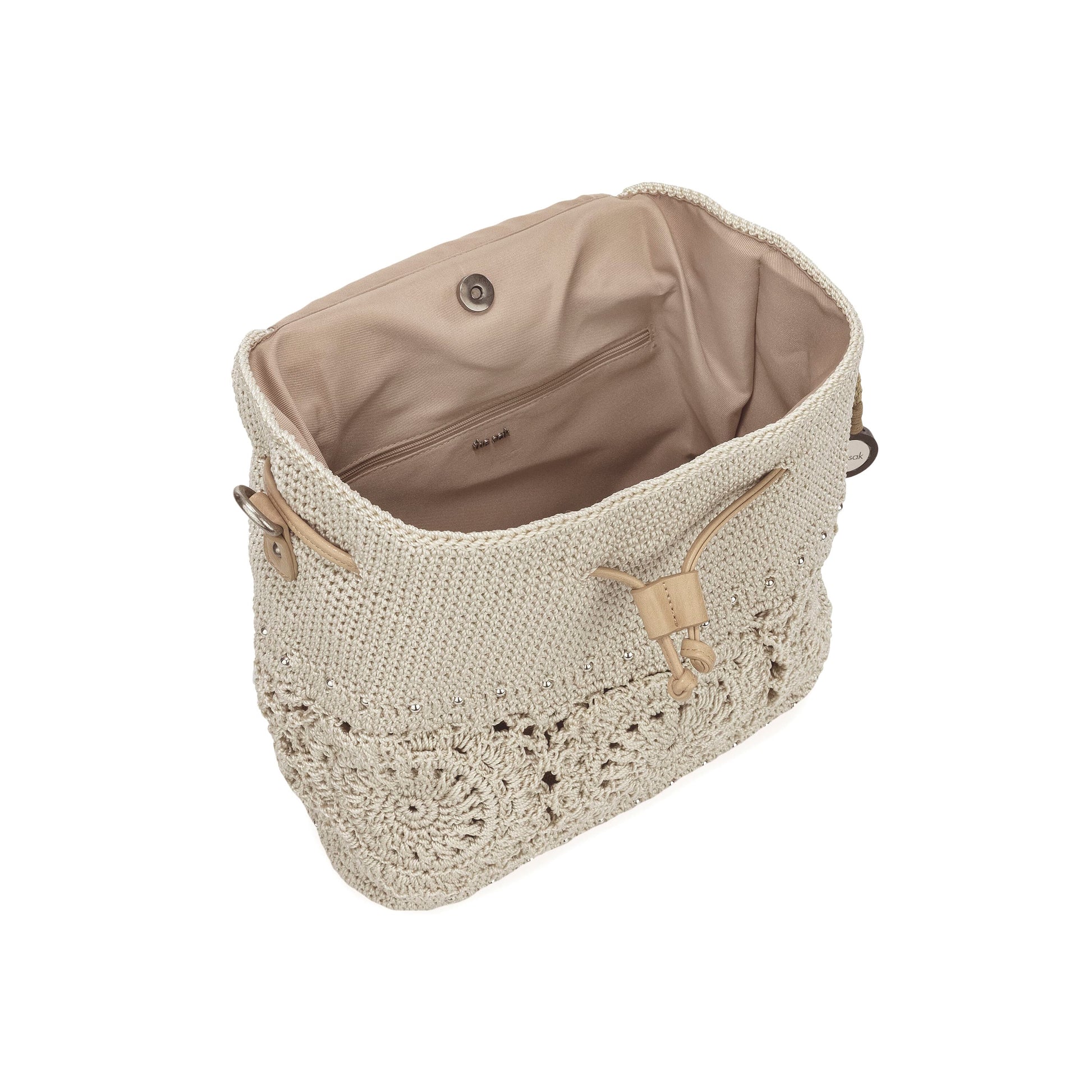The Sak Sayulita Backpack Crochet - |Natural Medallion|