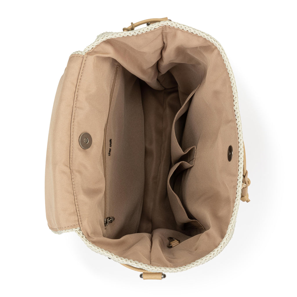The Sak Sayulita Backpack - Hand Crochet - Natural Medallion