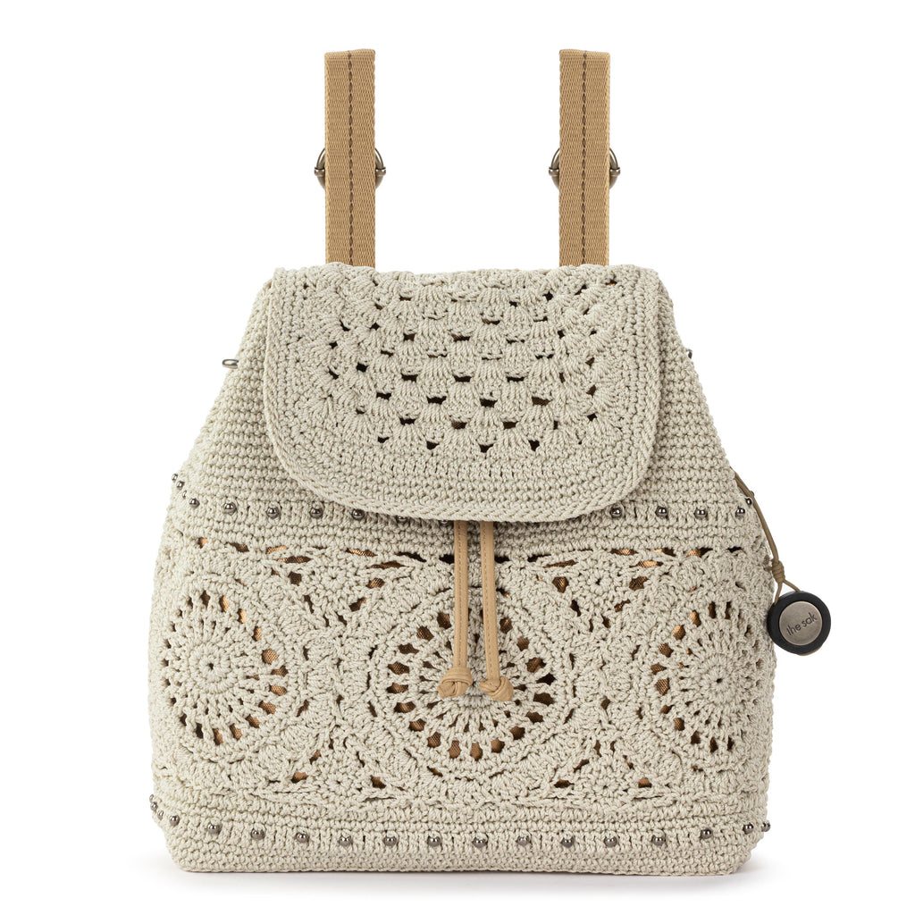 The Sak Sayulita Backpack - Hand Crochet - Natural Medallion