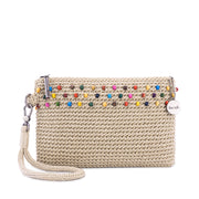 Vita Wristlet - Hand Crochet - Ecru Multi Beads