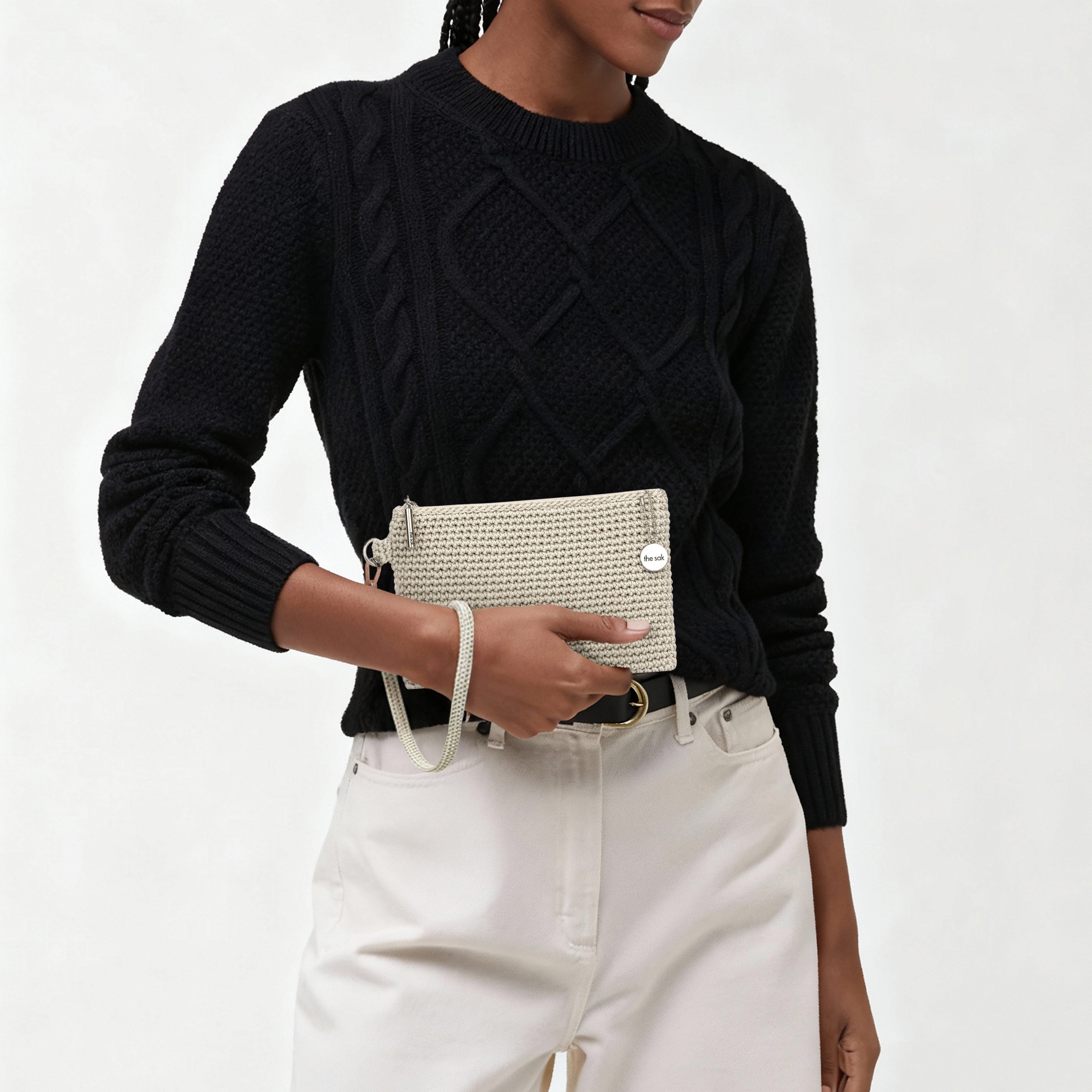 The Sak Vita Wristlet - Hand Crochet - Natural
