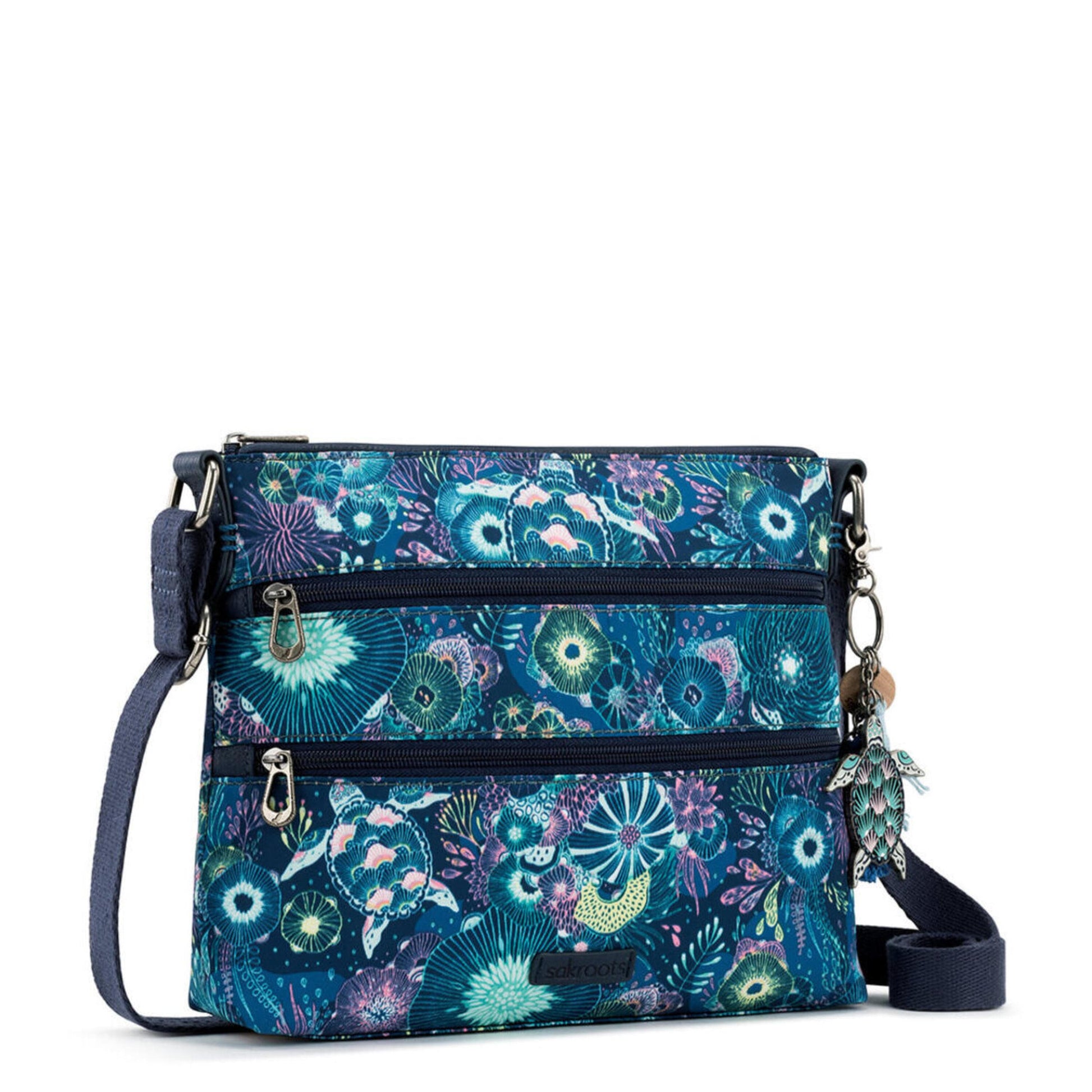 Sakroots Basic Crossbody EcoTwill - |Royal Blue Seascape|